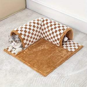 Nid tunnel pour chat confortable avec motif solide refuge fermé écologique pour toutes les saisons en ligne grotte de chat d'hiver chaud populaire - Product Image 3