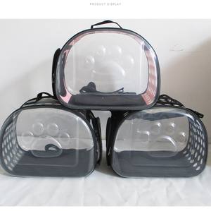 Şeffaf katlanabilir kedi taşıyıcı çanta açık pet omuzdan askili çanta taşıyıcılar - Product Image 6