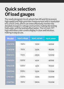 600W 900W 1200W 1600W 2400W 3000W 5000W Charge électronique CC 6322A Charge électronique CC programmable haute puissance - Product Image 4