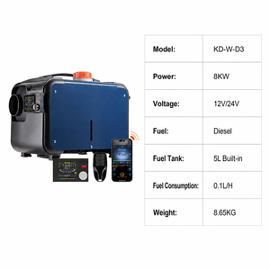 <span class=keywords><strong>Chauffage</strong></span> diesel 12V 24V 8KW tout-en-un avec réservoir de carburant 5L, pompe à huile silencieuse, contrôle par application Bluetooth, <span class=keywords><strong>chauffage</strong></span> de stationnement pour camion, fourgonnette, bateau - Product Image 4