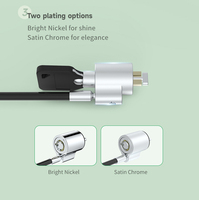 MK805 Seguridad 3x7mm Ranura de seguridad estándar Aleación de zinc Notebook Computadora con llave Cable antirrobo Laptop Cable Lock con llaves