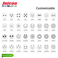 M25 3 + 2 broches 50A étanche 3Pin puissance 2Pin données multi-broches IP67 prise mâle prise femelle connecteur Jnicon