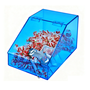 Distributeur de bonbons en acrylique sur mesure, fourni directement par l'usine, avec pelle et support pour les magasins de détail, distributeur de jouets en lucite de 3 gallons, organisateur - Product Image 1
