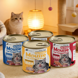 SYAAO Nourriture humide pour chats et chiens, gros morceaux de viande, 400g, nourriture en conserve, poisson, agneau, multi-saveurs, nourriture nutritive pour animaux de compagnie - Product Image 2