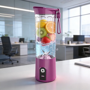 BPA Free Leak Proof Portable 550ml 2000mAh Cordless Ultra High Speed 6 Blades Turbo Mode Personal Smoothie <b>Maker</b> Ice Crusher - Product Image 4