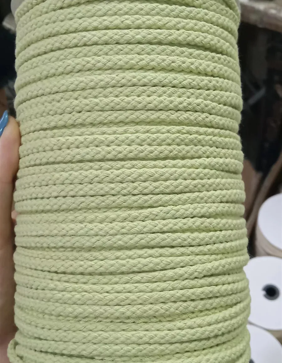 Dây Cotton Thủ Công 5Mm, 6Mm, 7Mm, 8 Sợi Dây Macrame, Dây Bện Cotton Thủ Công Để Bán