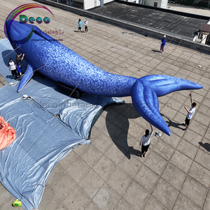 Globo de ballena inflable gigante de PVC de 17 metros de largo, modelo DHL, envío <span class=keywords><strong>mar</strong></span>ítimo para eventos de fiestas, soplador de aire incluido - Product Image 2