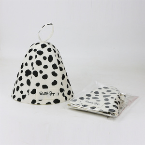 Wholesale Wool Color Custom Embroidery Thick Felt Sauna <b>Hat</b> - Product Image 3
