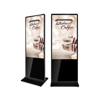 Affichage numérique LED sur pied ultra-fin sans cadre 4K haute luminosité pour la publicité animée en magasin de détail et centre commercial