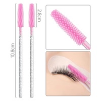 Haute qualité de brosse à cils en silicone jetable pour extension de cils outil cosmétique baguettes de mascara applicateurs