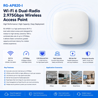 Point d'accès sans fil Wi-Fi 6 intérieur RG-AP820-I, point d'accès double radio 2,975 Gbps à montage au plafond pour les réseaux d'entreprise