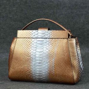 맞춤형 뱀 가죽 가방 숙녀 이국적인 피부 핸드백 브랜드 이름 마이크로 토트 백 OEM 지갑 가죽 공장 맞춤형 로고 백 - Product Image 2
