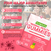 OEM/ODM Gommes d'équilibre féminin aux canneberges et probiotiques Équilibre et flore + vitamine C pour le soutien immunitaire-Gommes végétaliennes pH