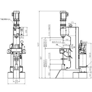 Presse hydraulique de rivetage auto-perforante à écrou automatique robuste pour capuchon de feuille supérieure de banc de patin Nouvelle machine de rivet de frein robuste - Product Image 3