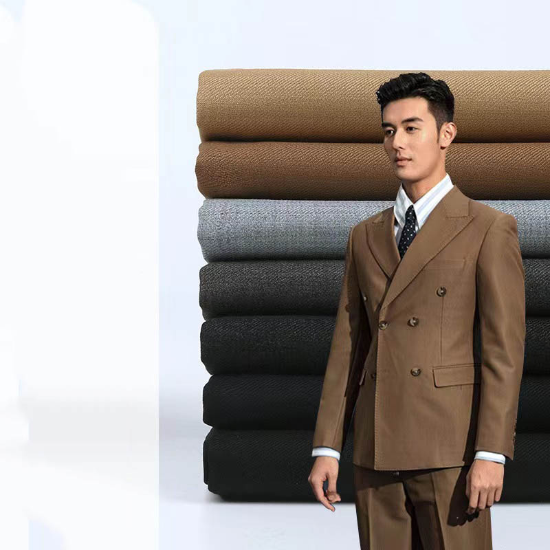 Customized Dark Colors Italian Worsted Woven Cashmere Suit 100% Pure Wool Fabric