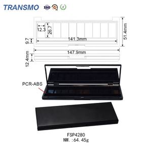 Emballage de fard à paupières vide en PCR écologique, compact de fard à paupières en PCR 10 couleurs, palette de fard à paupières en PCR personnalisée avec miroir - Product Image 2