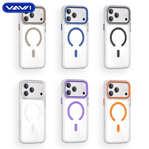 VAWI B444 Série Cristal <span class=keywords><strong>de</strong></span> Glace <span class=keywords><strong>Coque</strong></span> Rigide en PC Transparente Antichoc avec Couverture Magnétique pour <span class=keywords><strong>Samsung</strong></span> S23 S24 S25 S26 Ultra pour iPhone - Product Image 2