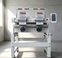 Machine à broder multifonctionnelle YINGHE 1202 à 2 têtes et 12 aiguilles, idéale pour les couvre-chefs, les hauts décontractés et les panneaux de tissu uni variés