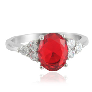 yunnique <b>Women's</b> Oval Diamond <b>Ring</b> Prong Setting Engagement Jewelry Stainless Steel Fashion <b>Ring</b> 210148 - Product Image 4