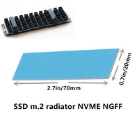 Matériaux et éléments d'isolation de plaque conductrice de chaleur en silicone 70x20x1.5mm pour dissipateur de chaleur Pcie M.2 2280 SSD