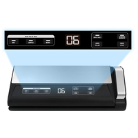 Machine de mise sous vide pour cuisine, poignée à verrouillage automatique, 80Kpa, pour aliments secs/humides, pour cuisson sous vide et préparation de repas, CE/CB/ETL