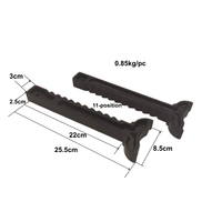 Support d'essieu en acier soudé, lot de 2, réglage rapide de la hauteur, 27,5-42,5 cm pour véhicule