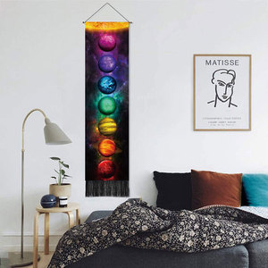 Sette Chakra Decorativo Appeso A Parete Arazzi Della Boemia Tarocchi Fase Nappa Arazzo Boho Art Arazzi Per La Camera Da Letto Ufficio Decor - Product Image 3