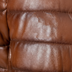 เสื้อแจ็คเก็ตขนเป็ดบุหนังแกะแท้ M0VA TEXTILES สีคอนยัค สำหรับผู้ชาย ออกแบบได้ตามต้องการสำหรับฤดูหนาว - Product Image 1