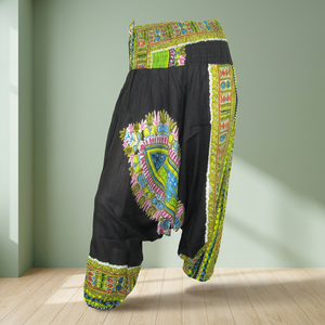 Pantalones de Moda de Primavera para Mujer, Estilo Aladdin, Multicolores, Anchos, de Algodón, Talla Grande, con Cintura Elástica - Product Image 3