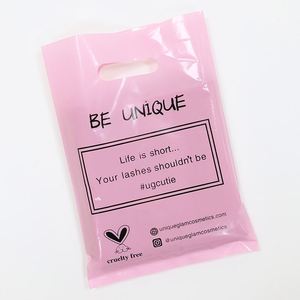 Customized Logo Pink Shop Boutique Gifts Die Cut Handle <b>Bag</b> <b>Reusable</b> Carry <b>Bag</b> Portable Plastic Shopping <b>Bag</b> - Product Image 3
