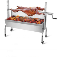 Barbecue de camping rotatif électrique Offre Spéciale personnalisé en acier inoxydable pour l'extérieur du camping Barbecue au charbon de bois à vendre