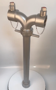 Tubo de salida doble de aleación de aluminio para hidrante contra incendios BS, tubo de agua de doble/única salida de aluminio británico para hidrante contra incendios - Product Image 2
