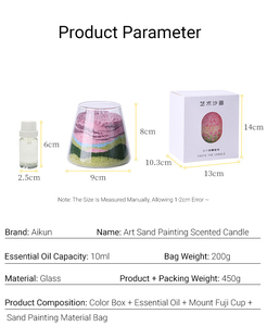 AIKUN Wholesale Handmade DIY Soy Wax Colored Reusable <b>Sand</b> Candle Granules for Holiday Diwali Easter Home <b>Decor</b> - Product Image 6