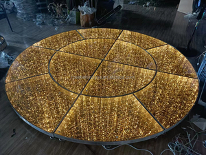 Đám cưới đạo cụ trắng ấm dẫn ánh sáng lên sàn nhảy Kính sân khấu cho đám cưới sân khấu tròn vuông nền tảng - Product Image 6