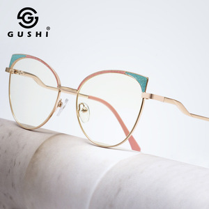 LG75 2026 Nouvelles <span class=keywords><strong>Lunettes</strong></span> de Lecture Anti-Lumière Bleue pour Femmes, Montures Métalliques Ovale Œil de Chat avec Dessus Peint et <span class=keywords><strong>Paillettes</strong></span>, Verres AC, Vente en Gros Usine - Product Image 5
