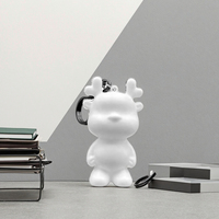 Nouveau kit de peinture DIY, figurine animale ours lapin dragon porte-bonheur blanc peint à la main, décoration d'intérieur, jouet, statue, cadeau fait main