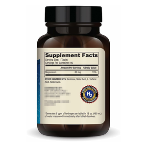 Comprimés d'eau hydrogénée personnalisés en usine OEM/ODM - Comprimés d'eau hydrogénée moléculaire H2 contenant du magnésium, supplément de 12 PPM - Product Image 2