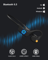Casque sans fil LOBKIN avec microphone à réduction de bruit, écouteurs à oreille ouverte avec micro, casque sans fil 5.3 pour appels professionnels et réunions