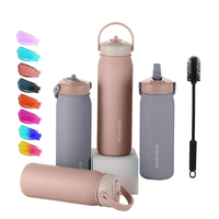 Gourde isotherme en acier inoxydable à double paroi de 17 oz, écologique, avec infuseur à fruits, pour les sports de plein air, couleur et logo personnalisés