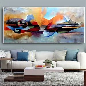 Hot sell Watercolor Lord Buddha Abstract Oil Painting on Canvas Religions Posters and Prints Cuadros Wall Art Picture