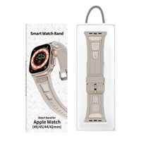 Neues Luxus-TPU-Armband mit Metallgitter 45mm 49mm integriertes AP-Silicone-Gummiband mit Buckel