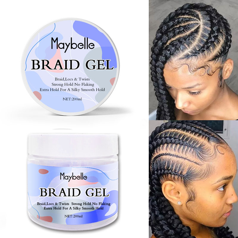 Gel de tresses pour cheveux africain, produit de coiffure