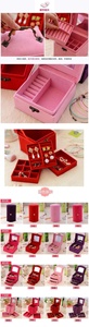 Caja de joyería multicapa para vestidor, organizador de maquillaje, estuche de exhibición de joyería, organizador de cosméticos, regalo de cumpleaños para niña - Product Image 4