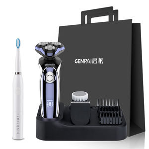 ماكينة حلاقة كهربائية ثلاثية الشفرات FK-8600 للرجال مقاومة للماء مع شاحن سيارة، طقم العناية الشخصية متعدد الوظائف 4 في 1 - Product Image 5