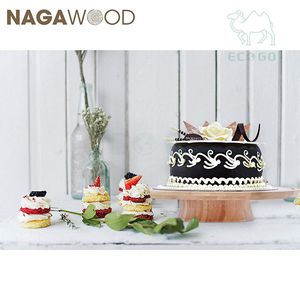 Présentoir à cupcakes rond en bambou Présentoir à gâteaux rotatif - Product Image 3