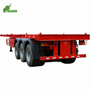 Tri Axels 20ft 40ft Châssis de transport de conteneurs, Remorque squelette, Semi-remorque squelette - Product Image 1