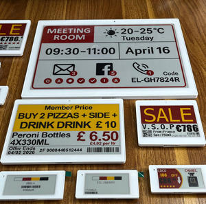 2.13 E Ink Eink Ble Bluetooth Nfc Electronic Shelf Labels For Supermarket Esl <b>Eas</b> <b>System</b> With Lcd Display Digital Price Tags - Product Image 1