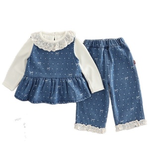 Qingli OEM Custom Factory vestiti alla moda da ragazza per la primavera autunno alla moda completo da tre pezzi a manica lunga in cotone - Product Image 3