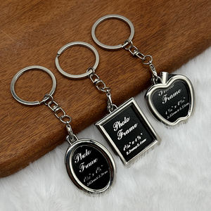 Porte-clés en métal personnalisé avec logo, design sur mesure, insert photo DIY, cadeau créatif, souvenir de mariage, promotion - Product Image 4