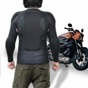 Summer season compression mesh fabric motorcycle D3O protective armor shirt with spine chest shoulder protection